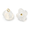 Natural Agate Osmanthus Flower Charms G-G179-03-2