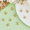 10Pcs Brass Micro Pave Clear Cubic Zirconia Charms ZIRC-HS0001-01-5