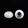 Imitation Jade Glass European Beads GPDL-N004-B14mm-A01-2