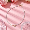 Brass Micro Pave Grade AAA Cubic Zirconia Letter Pendant Necklaces NJEW-JN04771-14-2