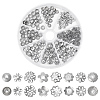 240Pcs 8 Style 304 Stainless Steel Bead Caps STAS-PH0005-41-1