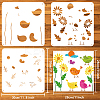 3Pcs 3 Styles PET Hollow Out Drawing Painting Stencils DIY-WH0394-0165-2