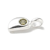 925 Sterling Silver Cubic Zirconia Moon Charms STER-R002-02S-05-2