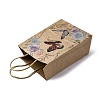 Flower Butterfly Pattern Kraft Paper Bags LS-CARB-F012-03B-2