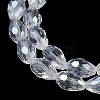 Transparent Electroplate Glass Beads Strands EGLA-N013-T10mm-B-M-4