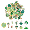 40Pcs 10 Style Light Gold Plated Alloy Enamel Pendants ENAM-AR0001-21-1