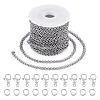 DIY 304 Stainless Steel Cable Chain Bracelets/Neckalaces Making Kits DIY-TA0011-27A-1