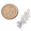 Gradient Color Natural Quartz Crystal & Synthetic White Howlite & Natural White Moonstone & Opalite Chip Beaded Pendants PALLOY-JF02790-01-2