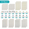 16 Sheets 4104Pcs Acrylic Imitation Pearl Stickers and Acrylic Rhinestone Gems Stickers DIY-TA0004-56-4
