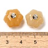 Natural Topaz Jade Pumpkin Charms with Platinum Tone Brass Bails G-C158-06P-02-3