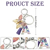 Resin Letter & Acrylic Butterfly Charms Keychain KEYC-YW00001-01-2