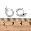 Brass Cubic Zirconia Hoop Earrings EJEW-Q014-08P-3