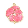 Brass Enamel Connector Charms KK-L275-57G-01-1