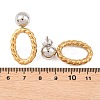 Two Tone 304 Stainless Steel Stud Earrings EJEW-T050-01C-GP-3