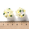 Luminous Polymer Clay Rhinestone Floral Ball Beads CLAY-U002-01B-5