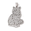Non-Tarnish 201 Stainless Steel Pendants STAS-A094-04C-P-1
