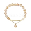 Natural Citrine Round Beaded Bracelets BJEW-JB11925-02-2