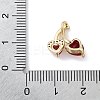 Brass Micro Pave Cubic Zirconia Pendants KK-F909-03G-3
