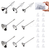 DICOSMETIC 300Pcs 3 Size 304 Stainless Steel Post Stud Earring Settings FIND-DC0001-11-1