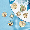12Pcs 4 Style 304 Stainless Steel Pendants STAS-BBC0001-61-4