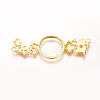 Alloy Open Back Bezel Links PALLOY-WH0065-73G-2