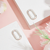 2Pcs 925 Sterling Silver Spring Gate Rings STER-BBC0008-68-4