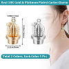 10Pcs 2 Colors Brass Charms KK-BBC0011-09-2