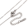 201 Stainless Steel Pendants Necklace for Women LS-NJEW-B110-02P-3