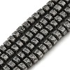 Electroplated Natural Lava Rock Beads Strands G-L606-C02-01D-1