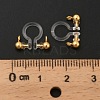 Brass Clip-on Earring Findings KK-C130-08G-4