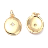 Brass Cubic Zirconia Pendants ZIRC-O044-16G-3