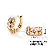 Geometric Shape Earrings with Micro Inlaid Diamonds LT0896-1-1