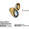 316L Surgical Stainless Steel Enamel Cuff Open Rings WG479F2-02-1