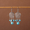 Bohemian tassel turquoise earrings LS-JU8957-19-1