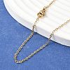 Ion Plating(IP) 304 Stainless Steel Cable Chain Necklaces NJEW-E026-04G-D-1