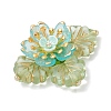 Brass Glass Seed Beaded Flower Pendants PALLOY-MZ01118-02-3