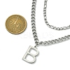 304 Stainless Steel Chain Necklaces NJEW-M078-08P-3