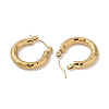 Hammered 201 Stainless Steel Half Hoop Earrings for Women EJEW-G385-01G-2