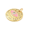 Rack Plating Brass Micro Pave Cubic Zirconia Pendants KK-P277-26G-04-2