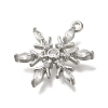 Rack Plating Brass Micro Pave Cubic Zirconia Pendants KK-M014-10B-P-2