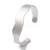 Non-Tarnish 304 Stainless Steel Open Cuff Bangles for Women BJEW-I315-01P-1