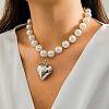 CCB Plastic Heart Pendant Necklaces FS-WG1351C-08-1