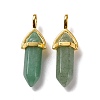 Natural Green Aventurine Pointed Pendants G-K329-37G-2