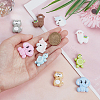 10Pcs 10 Style Silicone Beads SIL-SC0001-04-3