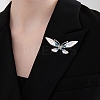 Bling Resin Butterfly Brooch Pin with Crystal Rhinestone JEWB-P016-04P-03-2