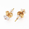 Brass Cubic Zirconia Pendant Necklaces & Stud Earrings Jeweley Sets SJEW-L154-12-8