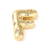 Brass Micro Pave Clear Cubic Zirconia Pendant KK-Z046-01G-F-1