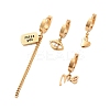 Ion Plating(IP) 304 Stainless Steel Dangle Hoop Earrings EJEW-A114-01G-1