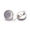 Tarnish Resistant 304 Stainless Steel Brooch Findings STAS-P227-40P-2