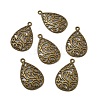 Tibetan Style Alloy Filigree Teardrop Pendants X-TIBEP-Q041-042AB-NR-4